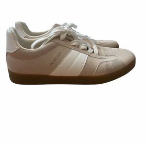 French Connection Austra Beige and White Sneakers